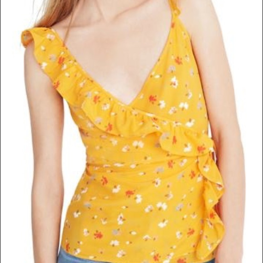 Madewell Silk Wrap Cami Floral New